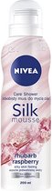NIVEA Silk Mousse Rhubard Raspberry - 200 ml - Doucheschuim