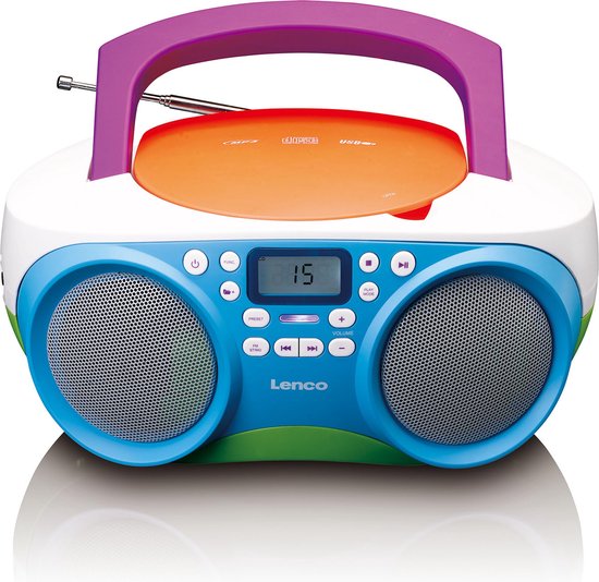 Lenco SCD-41 - Draagbare Radio cd speler met mp3, USB en AUX - Kids | bol