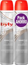 Deodorant Spray Sensitive Suave Byly (2 uds)