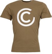 Colmar Colmar Shirt T-shirt - Mannen - olijfgroen - wit