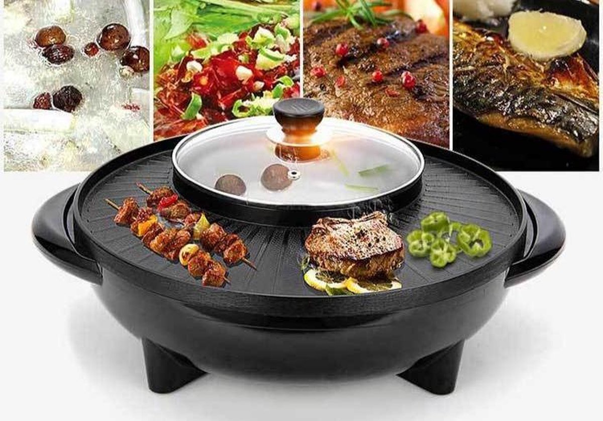 trog De kamer schoonmaken Egomania Pro-Care 2in1 - Aziatische HotPot - Grill Bakplaat - Gourmetten - Bouillon  fondue, 1 -... | bol.com