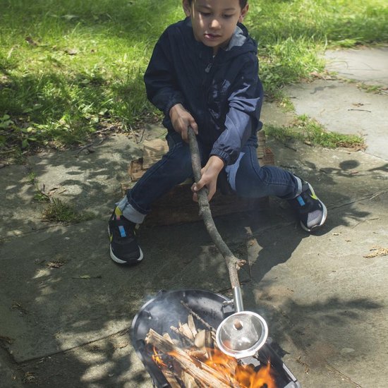 Kikkerland Huckleberry Popcorn maker - Maak je eigen popcorn - Popcornpan - Kampvuur - Buitenspeelgoed - Buitenspelen - Kamperen van Kikkerland — afbeelding 5