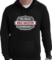 Cadeau hoodie voor de beste bbq master - zwart - heren - barbecue - kado sweater / kleding - vaderdag 2XL