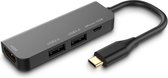 DrPhone DEX5 - Thunderbolt 3 Mini USB-C Hub naar HDMI / USB 3.0 - Nintendo Switch / Macbook / Chromebook / Samsung DEX - Zwart