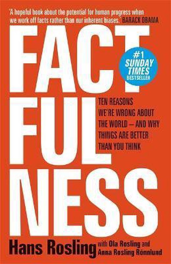 Boek cover Factfulness van Hans Rosling (Paperback)