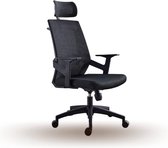 Ergonomische Bureaustoel - Verstelbare Hoofdsteun - Lendensteun - Office Chair