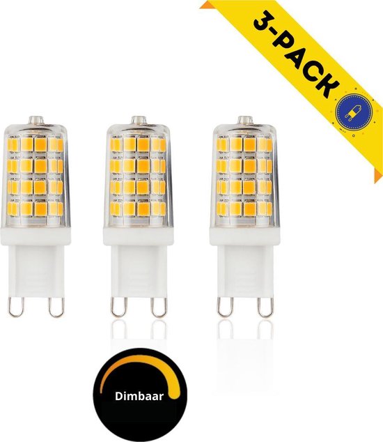 Proventa Longlife LED steeklampjes met G9 fitting - Dimbaar - 47 x 16 mm - 3-pack LED G9 Maislampjes - Merkloos