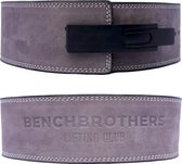 Benchbrothers Powerlifting riem nubuck - lever belt - powerlifting belt - halter riem - Grijs - XL