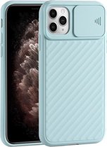 GSMNed – iPhone 11 pro Max Blauw – hoogwaardig siliconen Case Blauw – iPhone 11 pro Max Blauw – hoesje voor iPhone Blauw – shockproof – camera bescherming