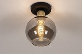 Lumidora Plafondlamp 74395 - E27 - Zwart - Grijs - Messing - Metaal - ⌀ 16 cm