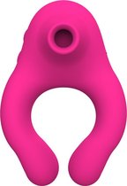 Vibrerend Silicone cockring voor Koppels met Clitoris zuiger | cockring voor hem haar |Clitoris Stimulator, vibrator sex speeltje - cockring |penis ring for Couples with sucking - clitoris stimulation sex toy | penisring met clitoris stimulator