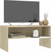 L&B Luxurys - tv-meubel - tv meubel - kast - eiken + wit kleur - industrieel - tv meubels - hout - L&B Luxurys