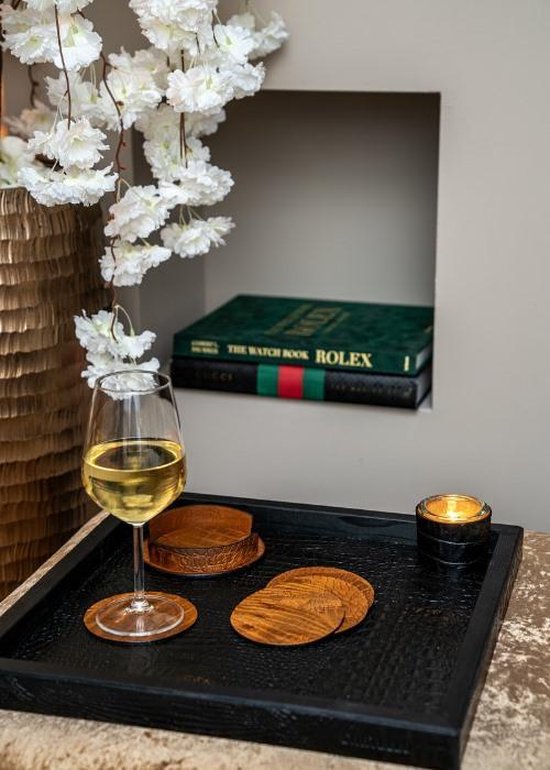 Croco Cognac Onderzetter Set