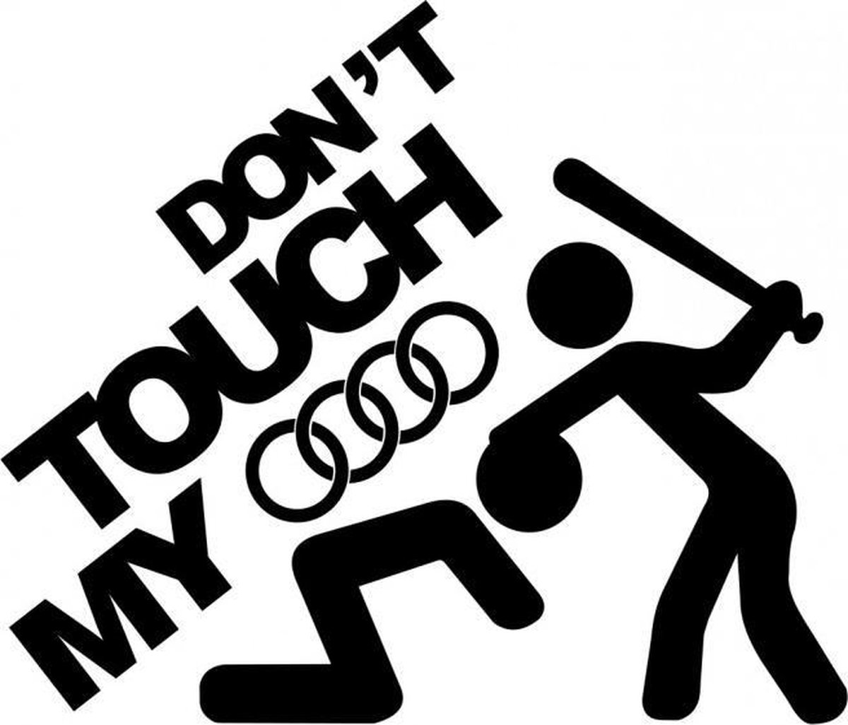 Stickerloods Don't Touch My Car Sticker -autodecal- autoraamsticker-
