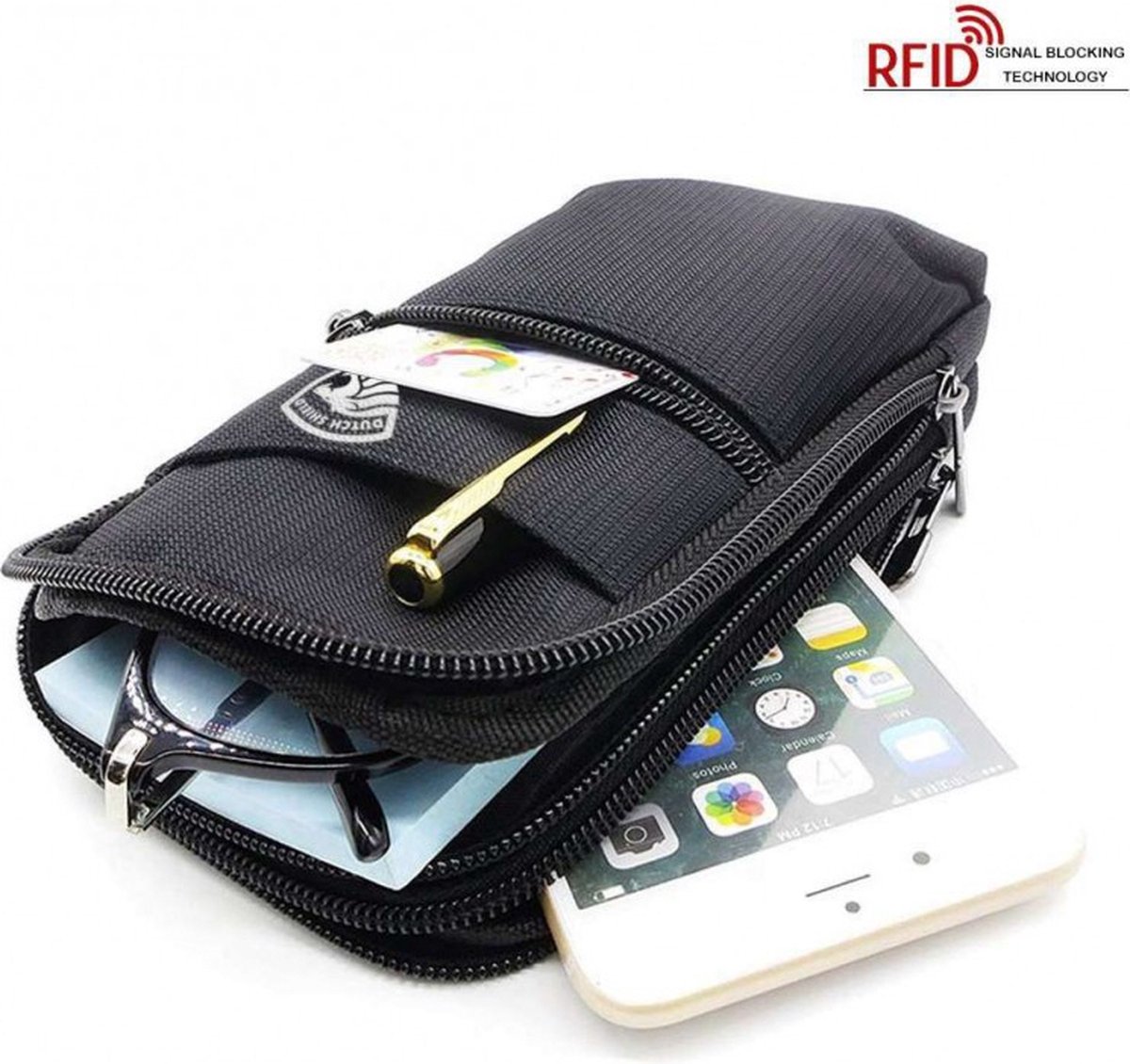 Brandcharger Crosspack schoudertas - polyester - anti diefstal - RFID