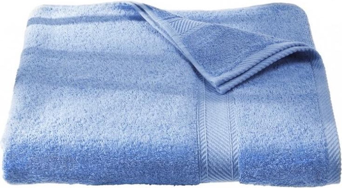De witte Lietaer Badhanddoek Stephanie Marina blauw 100x50cm (2stuks)
