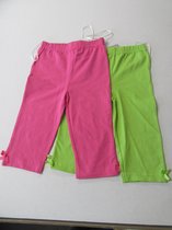wiplala , legging ,3/4 lengte ,  set 2stuks , groen , fuchia , 4 jaar 104