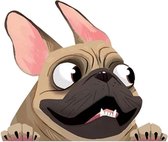 Auto sticker Franse Bulldog Fawn AUTOSTICKER