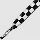 Mr.Lacy Printies - Black/White Checkered Checkered 130 cm lang en 10 mm breed