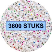 Fako Bijoux® - Hartjes Kralen Bulk - Acryl - 7mm - Sieraden Maken - 3600 Stuks - Regenboog