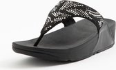 Lulu Crystal feather Toe Post slippers zwart - Dames - Maat 38