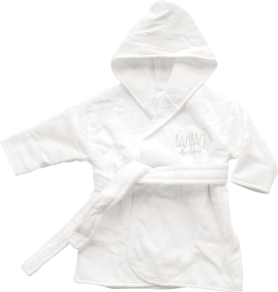 Product: BamBam Badjasje maat S (50/56) - Wit - Baby cadeau, van het merk BamBam