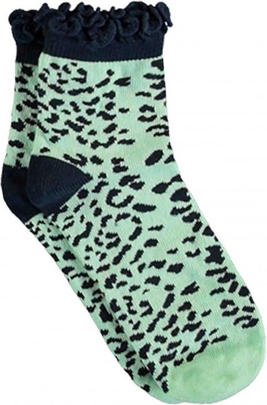 NONO Meisjes accessoires NONO Rosie normal sock with ruffled edge mint 104/116