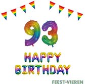 93 jaar Verjaardag Versiering Pakket Regenboog