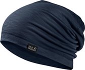 Jack Wolfskin Travel Beanie Headgear Night Blue Unisex, Men, Women,