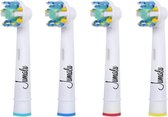 Jumalu opzetborstels geschikt voor Oral-B / Braun Floss Action - elektrische tandenborstel - 4-pack