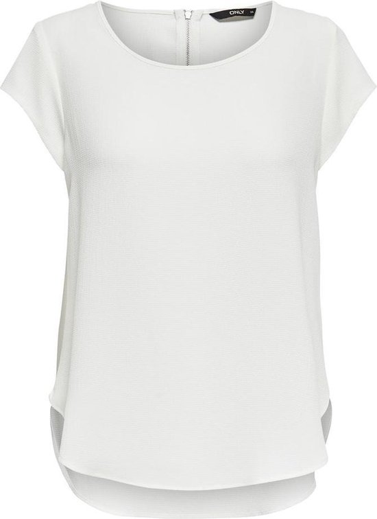 ONLY ONLVIC S/S SOLID TOP  WVN Dames T-Shirt - Maat 34