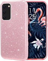 Samsung Galaxy A32 5G Hoesje Roze - Glitter Back Cover