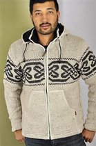 Pure Wool herenvest WJK-1325 - ecru - XL