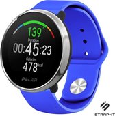 Siliconen Smartwatch bandje - Geschikt voor  Polar Unite sport band - blauw - Strap-it Horlogeband / Polsband / Armband