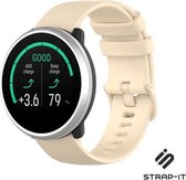 Siliconen Smartwatch bandje - Geschikt voor  Polar Ignite siliconen bandje - beige - Strap-it Horlogeband / Polsband / Armband