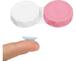 GEAR3000® lenshouder - lenzenhouder - lenzendoosje - lenzenbakje - two tone - roze