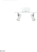 Cato plafondlamp Track (2 spots) Mat wit