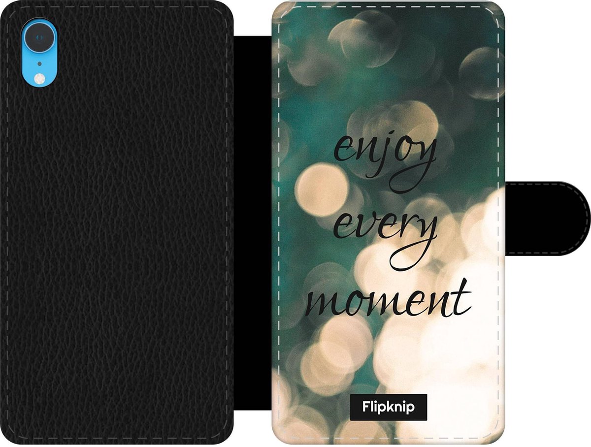 Wallet case - geschikt voor iPhone Xr - Enjoy Every Moment