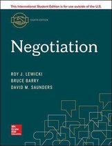 Summary of all lectures and mandatory readings Business Negotiations