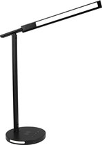 LED Bureaulamp H9W - Bedrade bureaulamp-  Draadloos Opladen Voor Telefoon - Dimbaar - Opvouwbaar - leeslampje - Met nachtlampje - Premium tafellamp - Zwart