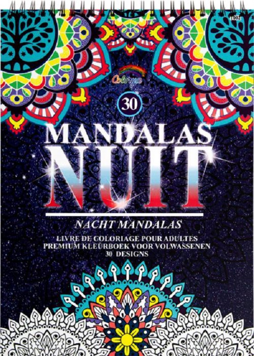 Mandalas nacht kleurboek voor volwassenen colorya