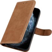 DiLedro - iPhone 12 (Pro) hoesje bookcase - iPhone 12 (Pro) wallet case - hoesje iPhone 12 (Pro) bookcase - echt Leer - iPhone 12 (Pro) Echt Lederen Bookcase RFID - Cognac Bruin