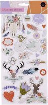 Chipboard Stickers - Hippie - With foil