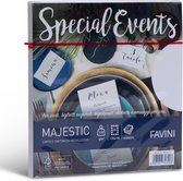 Parelmoer Glimmend Wit Glanzend Special Events Metallic 10 enveloppen 170 x 170 120 g/m2 Majestic kleur Wit WHITE 01 FAVINI
