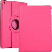 Hoes Geschikt voor iPad 10.2 2019/2020 Hoes Case 360 Draaibare Hoes Cover - Hoesje Geschikt voor iPad 7/8 Hoesje Draaibaar - Roze