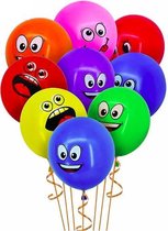 ProductGoods - 10x Smiley Ballonnen Verjaardag - Verjaardag Kinderen - Ballonnen - Ballonnen Verjaardag - Smiley - Kinderfeestje
