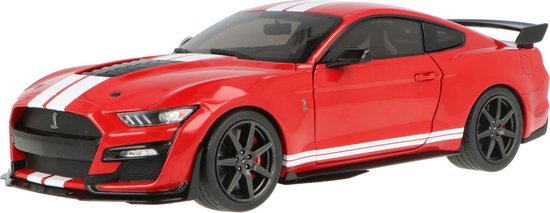 pion schrijven Rode datum Ford Mustang GT500 (Rood/Zwart) (30cm) 1/18 Solido - Modelauto -  Schaalmodel - Model... | bol.com