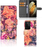 Housse Coque pour Samsung Galaxy S21 Ultra Coque Téléphone Bouquet De Fleurs Cadeau pour le cadeau d'anniversaire de la mère