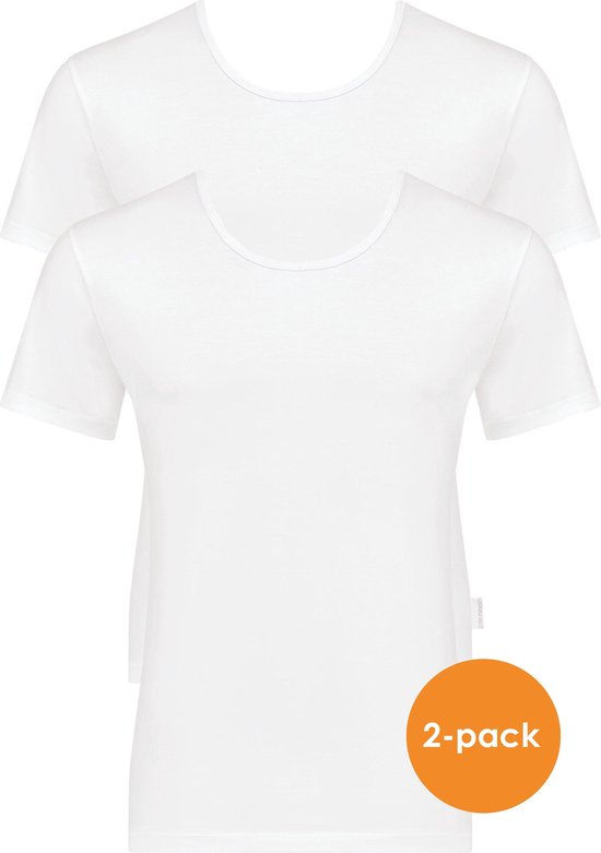 Sloggi Men 24/7 Shirt O-hals - heren T-shirts (2-pack) - wit - Maat: XL