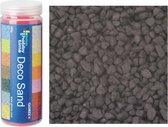3x busjes fijn decoratie zand/kiezels in het zwart 480 gram - Decoratie zandkorrels mini steentjes 1 tot 2 mm